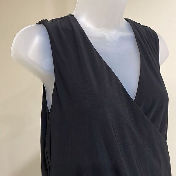 NWOT Luxe by Carmen Marc Valvo Ruffled Black Dress  Size 14W XL plus - Picture 5 of 13